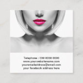 Neon Pink Lips Makeup Artiest Visitekaartje (Achterkant)