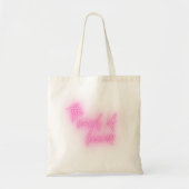 Neon Pink Maid of Honor Wedding Party Tote Bag (Voorkant)