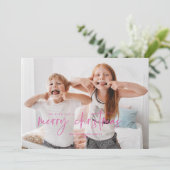 Neon Pink Making Spirits Heldere Gekke Kerst Kaart (Staand voorkant)