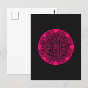 Neon Pink Mandala Briefkaart - 