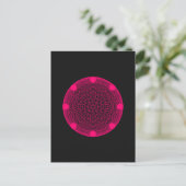 Neon Pink Mandala Briefkaart -  (Staand voorkant)