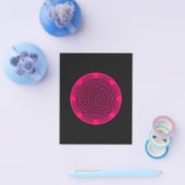 Neon Pink Mandala op Black Flyer - (Enkel)