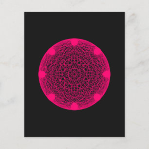 Neon Pink Mandala op Black Flyer - 