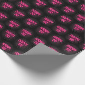 Neon Pink Marquee voor 50ste verjaardag Cadeaupapier (Hoek)