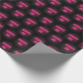 Neon Pink Marquee voor de 60ste verjaardag Cadeaupapier (Hoek)