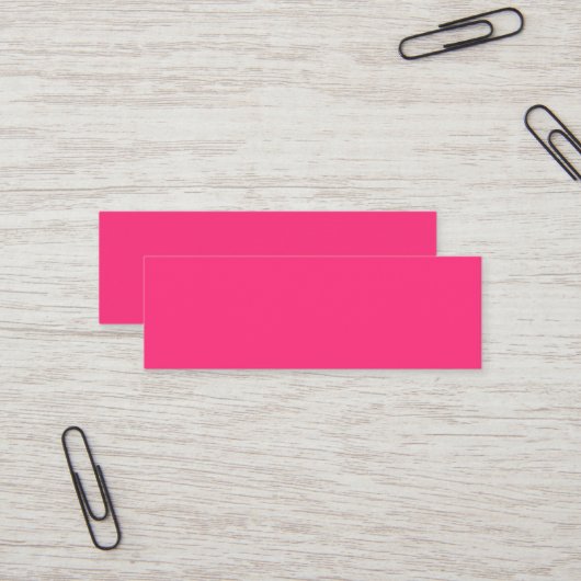 Neon Pink Mini Visitekaartje (Voorkant / Achterkant in situ)