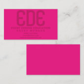 Neon Pink Minimal Visitekaartje (Voorkant / Achterkant)