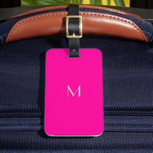 Neon Pink - Monogram bagagelabel toevoegen