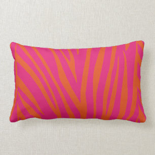 NEON PINK ORANJE ZEBRA STRIPES ACHTERGROND WALLPAP KUSSEN