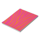 NEON PINK ORANJE ZEBRA STRIPES ACHTERGROND WALLPAP NOTITIEBLOK (Linkerzijde)
