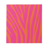NEON PINK ORANJE ZEBRA STRIPES ACHTERGROND WALLPAP NOTITIEBLOK (Voorkant)
