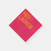 Neon Pink Preppy Birthday Servet (Hoek)