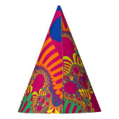 Neon Pink Rainbow Mod Party Pet Feesthoedjes (Achterkant)