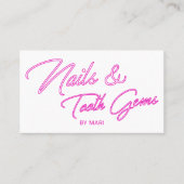 Neon Pink Salon Loyalty Punch Nails & Tooth Parelt (Voorkant)