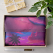 Neon Pink Sandy Beach Decoupage | Levendig tropisc Tissuepapier (Geschenk)