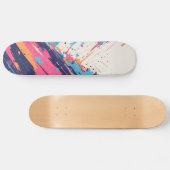 Neon Pink Skateboard, Glow-in-the-Dark Skateboard, Persoonlijk Skateboard (Horizontaal)