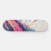 Neon Pink Skateboard, Glow-in-the-Dark Skateboard, Persoonlijk Skateboard (Horizontaal)