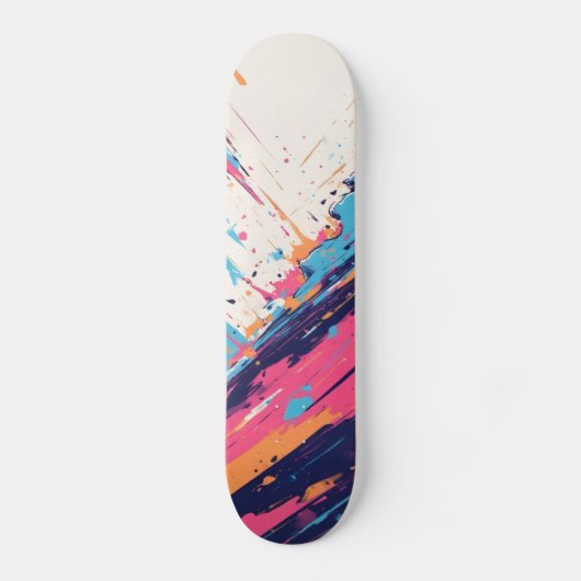 Neon Pink Skateboard, Glow-in-the-Dark Skateboard, Persoonlijk Skateboard (Voorkant)