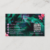 Neon Pink Skin Lounge QR-code Visitekaartje (Achterkant)