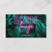 Neon Pink Skin Lounge QR-code Visitekaartje (Voorkant)