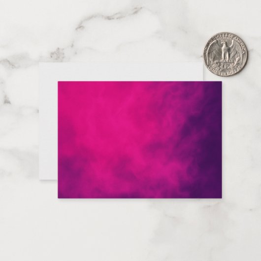 Neon Pink Smoke Flat Note Kaart – Notitiekaartje (Voorkant / Achterkant in situ)