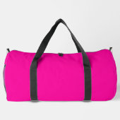 Neon Pink Solid Color Aangepaste naam Plunjezak (Achterkant)