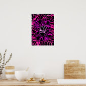 Neon Pink Space Poster (Keuken)