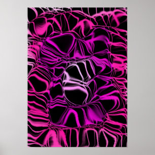Neon Pink Space Poster
