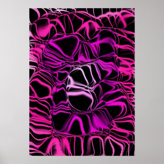 Neon Pink Space Poster (Voorkant)