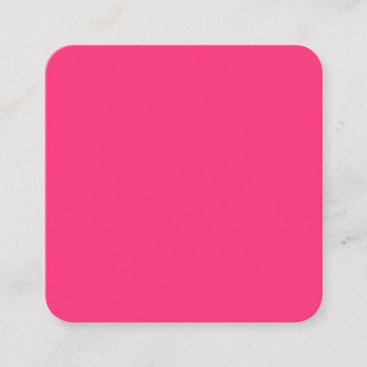 Neon Pink Square Visitekaartje (Voorkant)
