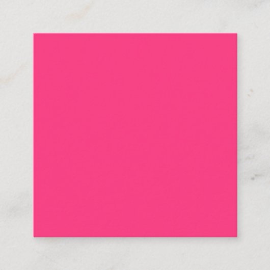 Neon Pink Square Visitekaartje (Voorkant)