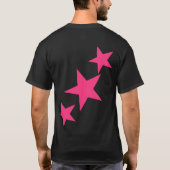 Neon Pink Star Print T Shirt (Achterkant)