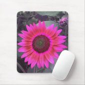 Neon Pink Sunflower Mousepad Muismat (Met muis)