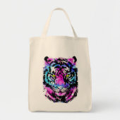 Neon Pink Tiger Head - Tiger Tote Bag (Voorkant)