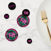 Neon Pink Tropical 50th Verjaardag Confetti (Groep)