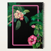 Neon Pink Tropical Botanicals per jaar Planner (Achterkant)