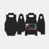 Neon Pink Tropical Botanicals Verjaardagsfeest Bedankdoosjes (Uitgevouwen)