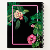 Neon Pink Tropical Botanicals Zomer Notitieboek (Achterkant)