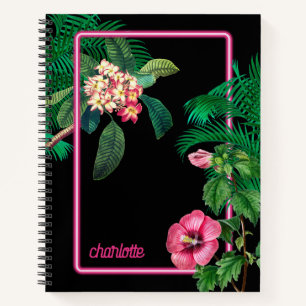 Neon Pink Tropical Botanicals Zomer Notitieboek
