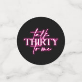 Neon Pink Tropical Talk Dertig voor mij 30e verjaa Confetti (Kleine voorkant)