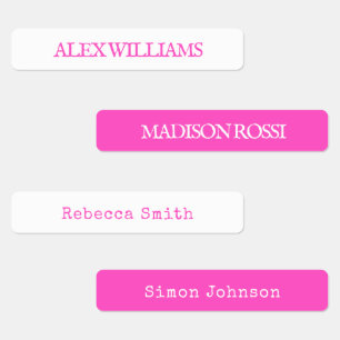 Neon Pink-typemachine Waterdichte naamlabels Labels