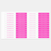 Neon Pink-typemachine | Waterdichte naamlabels Labels (Vel)