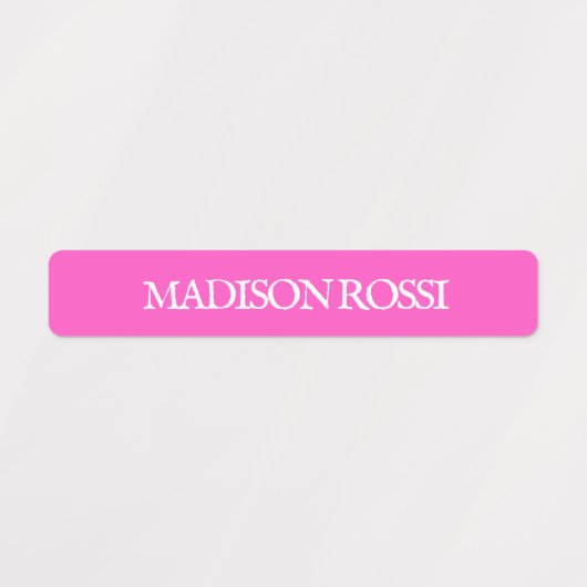 Neon Pink-typemachine | Waterdichte naamlabels Labels (Design 2)