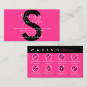 Neon Pink Waxen na zorg Visitekaartje (Voorkant / Achterkant)