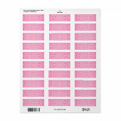 Neon Pink Web Adresetiketten – Etiket (Full Sheet)
