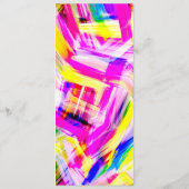 Neon Pink Yellow BrusExplosion Art Menu (Achterkant)