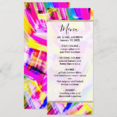 Neon Pink Yellow BrusExplosion Art Menu (Voorkant / Achterkant)