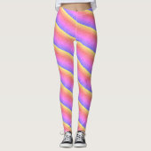 Neon Pink Yellow Purple Lights Leggings (Voorkant)