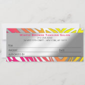 Neon Pink & Yellow Zebra Print Cadeaubonnen (Achterkant)