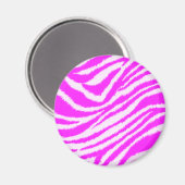 Neon Pink Zebra Magneet (Voorkant / Achterkant)